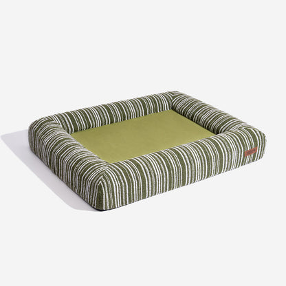 SnugNest Textured Stripe Orthopedic Dog Bed for Crate