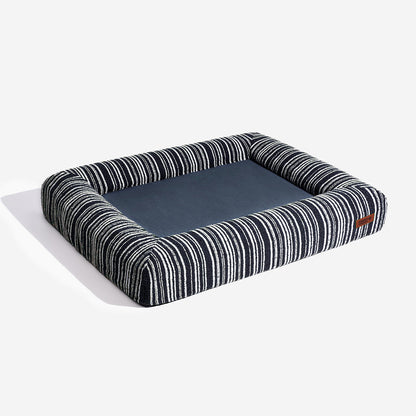 SnugNest Textured Stripe Orthopedic Dog Bed for Crate