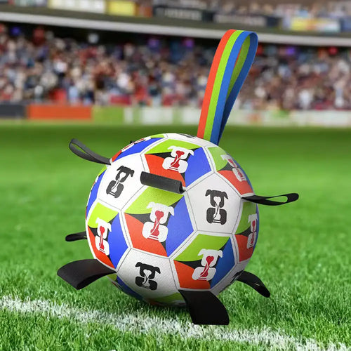 Dog Soccer Ball with Straps Interactive Toy