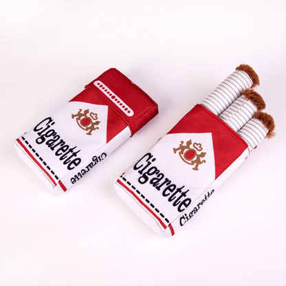Cigarettes Dog Toy Imitation Cigar Chew Toy Interactive Plush Dog Chew Toy Funny Stuffed Dog Toys Novelty for Chewing Teething