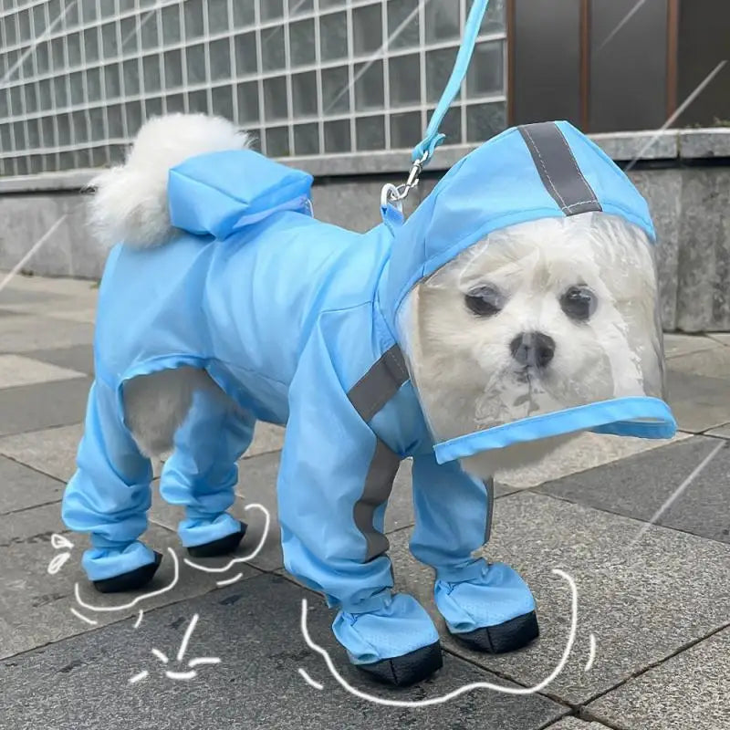 Outdoor Pet Foot Wrapped Raincoat Jumpsuit Waterproof Small Dogs Supplies Puppy Spring Rain Coat Summer Clothes For Dog Clothing