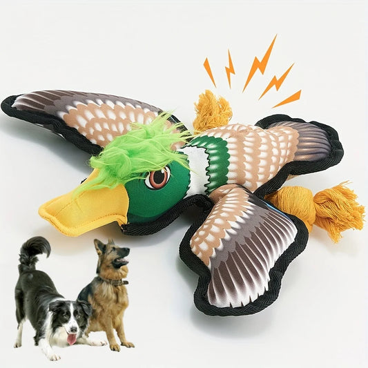 Fun Sound Pet Toy Bird Plush Toy Cute Blue Headed Bird Dog Entertainment Interactive Toy Dog Biting Toysteeth Grinding And Clean