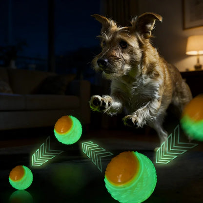 Dog Rubber Glow Train Ball Indestructible Play Toy Pet Supplie Tooth Chew Large Safe Puppy Dog Squeak Touch Water Toys Resistant