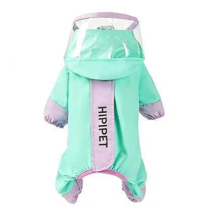 Dogs Reflective Color Blocked Raincoat Waterproof Small Medium Pet Outdoor Windproof Supplies Dogs Jumpsuits Puppy Tough Clothes