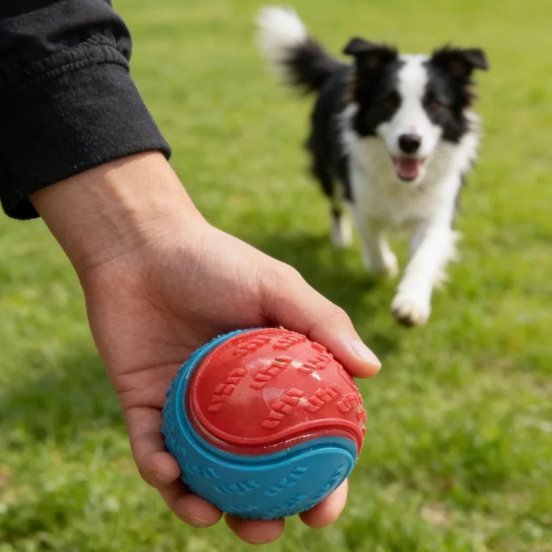Dog Rubber Glow Train Ball Indestructible Play Toy Pet Supplie Tooth Chew Large Safe Puppy Dog Squeak Touch Water Toys Resistant
