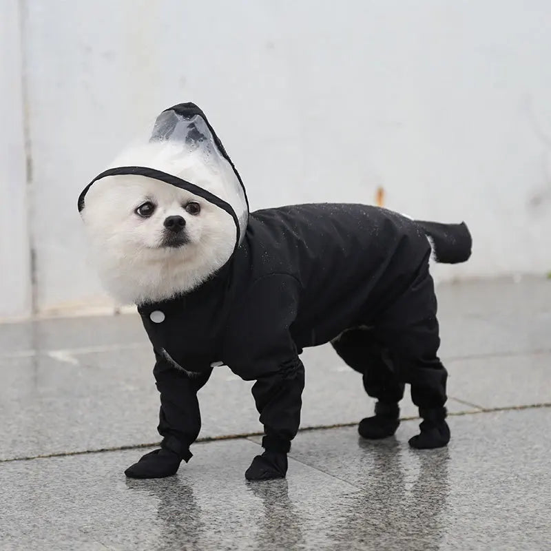Outdoor Pet Foot Wrapped Raincoat Jumpsuit Waterproof Small Dogs Supplies Puppy Spring Rain Coat Summer Clothes For Dog Clothing