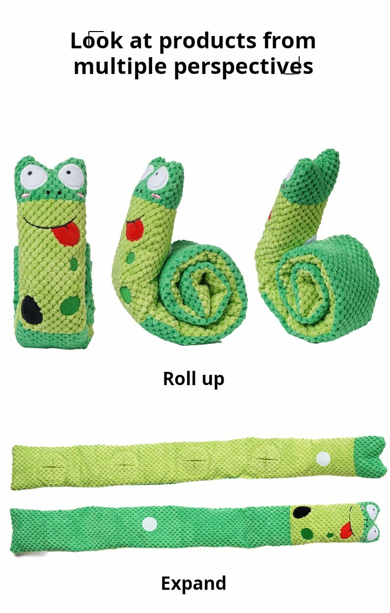 Dog Puzzle Toys Plush Sound Pet Toy Foldable Molar Puppy Nail Frog Sniffing Smell Food Interactive Speaker Stuff Dogs Supplies