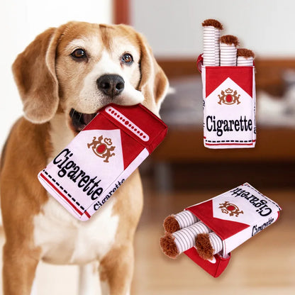 Cigarettes Dog Toy Imitation Cigar Chew Toy Interactive Plush Dog Chew Toy Funny Stuffed Dog Toys Novelty for Chewing Teething