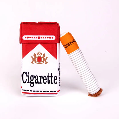 Cigarettes Dog Toy Imitation Cigar Chew Toy Interactive Plush Dog Chew Toy Funny Stuffed Dog Toys Novelty for Chewing Teething