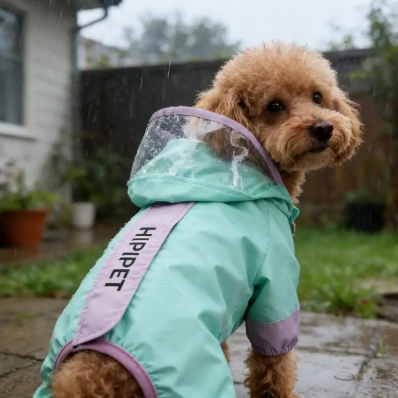 Dogs Reflective Color Blocked Raincoat Waterproof Small Medium Pet Outdoor Windproof Supplies Dogs Jumpsuits Puppy Tough Clothes