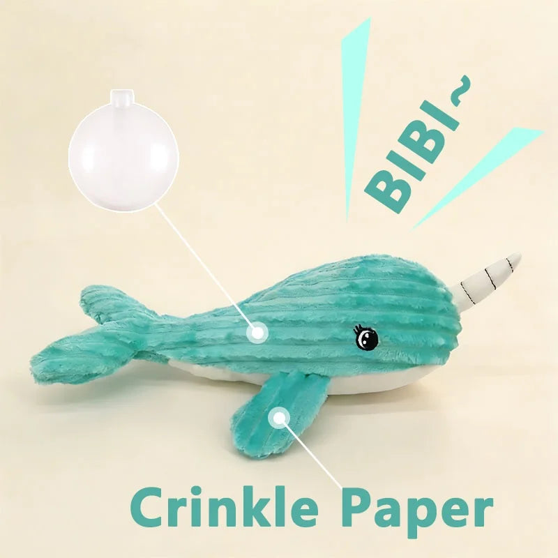 Pet Supplies Cute Animal Safe Dog Touch Toys Resistant Marine Animals Indestructible Plush Tooth Chew Dog Play Toy With Squeaker