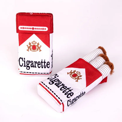 Cigarettes Dog Toy Imitation Cigar Chew Toy Interactive Plush Dog Chew Toy Funny Stuffed Dog Toys Novelty for Chewing Teething