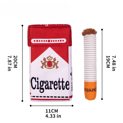 Cigarettes Dog Toy Imitation Cigar Chew Toy Interactive Plush Dog Chew Toy Funny Stuffed Dog Toys Novelty for Chewing Teething