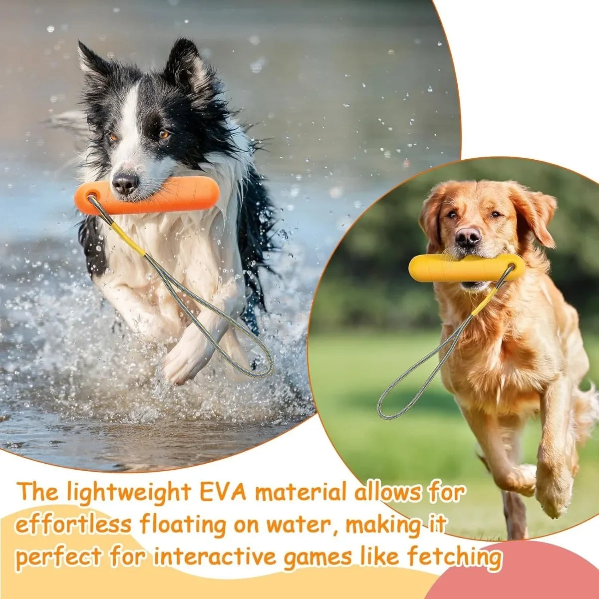 Eva Chew Stick With Rope, Durable Floating Dog Toy, Ham Stick, Dog Outdoor Training Interactive Toy For Medium And Larg