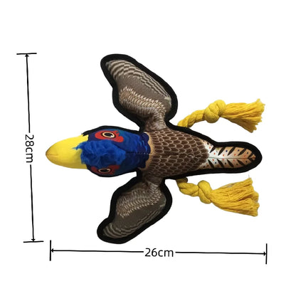 Fun Sound Pet Toy Bird Plush Toy Cute Blue Headed Bird Dog Entertainment Interactive Toy Dog Biting Toysteeth Grinding And Clean