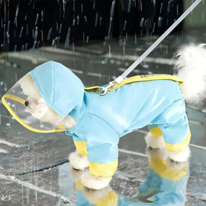 Dogs Reflective Color Blocked Raincoat Waterproof Small Medium Pet Outdoor Windproof Supplies Dogs Jumpsuits Puppy Tough Clothes