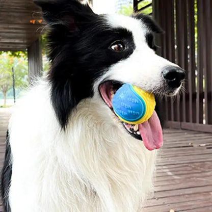 Dog Rubber Glow Train Ball Indestructible Play Toy Pet Supplie Tooth Chew Large Safe Puppy Dog Squeak Touch Water Toys Resistant
