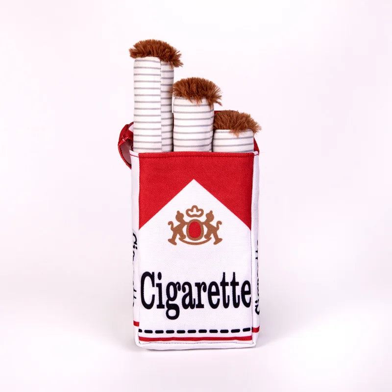 Cigarettes Dog Toy Imitation Cigar Chew Toy Interactive Plush Dog Chew Toy Funny Stuffed Dog Toys Novelty for Chewing Teething