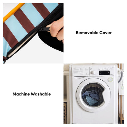 Stripe Waterproof Foldable Large Dog Sofa Bed for Crate